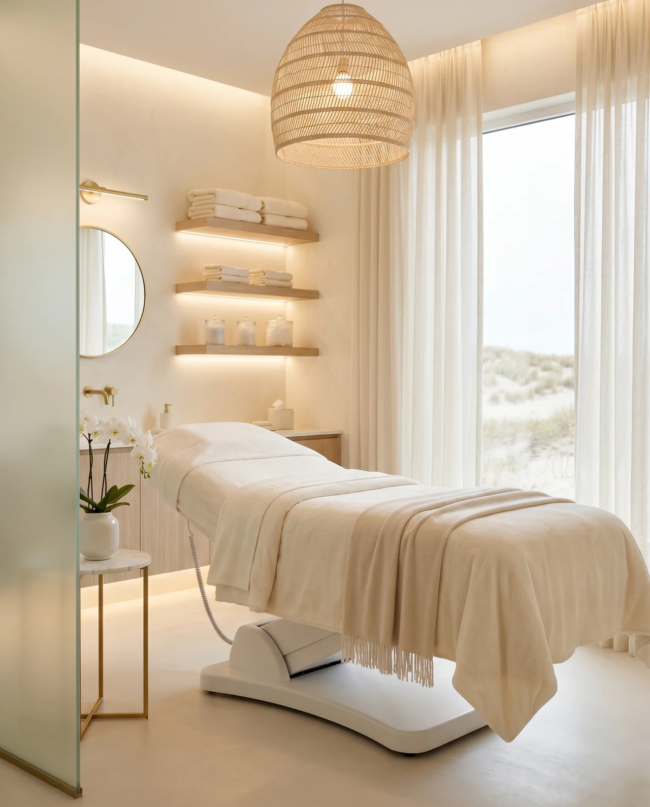 Med spa treatment room interior